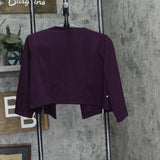 Ny Collection Petite Two-Piece Dress Set with Jacket Plum Purple / White 10P