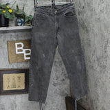 Levi's Upcycle Baggy Vintage 550 Relaxed Fit Jeans Black Wash See Measurements