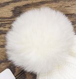 On 34th Womens Gift Boxed Rib-Knit Beanie Pom Pom Rolled MO1542501 White