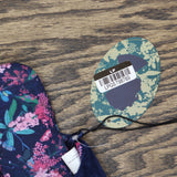 Bridgerton Izzy & Liv Womens Enchanting Floral Bee Slippers Navy Blue 6M