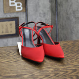 A New Day Womens Rosemary Heels Satin Strappy 94646857 Red 8M