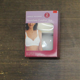 Carole Hochman 2-Pack Comfort Bra Wire Free Molded Cups Micro Gray / Cloud M