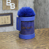 On 34th Womens Gift Boxed Rib-Knit Pom Pom Rolled Beanie MO1542501 Royal Blue