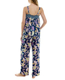 Roudelain Womens Knit Smocked Swing Pajama Shirt Top EHJE150M Rain Forest Blue M
