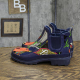 Sakroots Women's 'Rhyme' Waterproof Rain Bootie 106574 River Peace Blue 5M