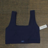 Gap Body Womens Logo Comfort Square-Neck Knit Bralette GPW01052 Elysian Blue XS