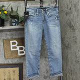 Silver Jeans Co. Mid Rise Curvy Fit Capri Jeans Luxe Stretch Indigo Blue 25x23