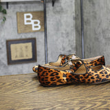 A New Day Womens Tasmin Leopard Print Flats Velvet 94568232 Leopard Brown 9.5M