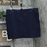 Hearts Of Palm Womens Plus Stretch Pull On Skort 9422199 Navy Blue 20W
