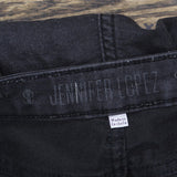 Jennifer Lopez Womens Stretch 5-Pocket Skinny Jeans Black 12P Short