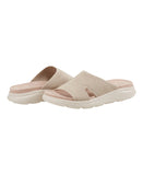 Easy Spirit Amari Sporty Flat Slide Sandals SEAMARI2-H Beige Gold Lurex 7M