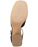 Sun + Stone Leoniee Ankle-Strap Platform Dress Sandals Black Microsuede 5.5M