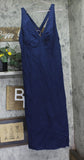 A New Day Womens Open Back Maxi Dress Woven 94439780 Navy Blue L