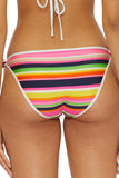 Trina Turk Womens Side Tie Anniversary Stripe Swim Bottom Multicolor Pink 8