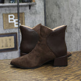 Journee Collection Womens Comfort Foam Consuello Booties Faux Suede Brown 8W