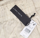 Black Tape Plus Size Cropped Linen Blend Wide-Leg Pants Sand Dollar Brown 1X