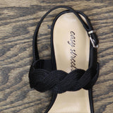 Easy Street Women's Charee Block Heel Sandal Heeled CHARE Black Woven 8.5M