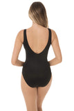 Miraclesuit Crossover Soft Cup Tummy Control One Piece Swimsuit Black 12