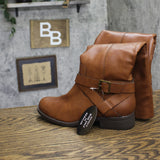 Style & Co. Womens Margoo Riding Boots Faux Leather 10021524100 Acorn Brown 6.5M