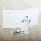 Sky Pickstitch 3-Piece Cotton Coverlet Set 100138173FQ Khaki Brown Full / Queen