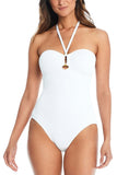 Bleu Rod Beattie Pucker Up Bandeau One-Piece Swimsuit RBPU25704 White 8