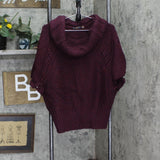 Dex Womens Chunky Knit Cowl Neck Batwing Sleeve Sweater 166f901b88c4bb Purple S