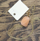 Influence Drop Beaded Cluster Stone Pendant Necklace Gold / Pink 30" + 3.5"