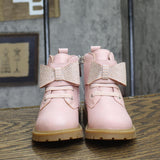 Jessica Simpson Toddler Girls Daria Bow Ankle Boots JES238T Blush Pink 7T