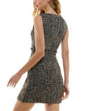 City Studios Juniors Metallic Boucle Sheath Dress 1872VR9BT1 Black Combo 5/6