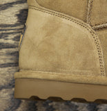 Bearpaw Alyssa Suede Water-Repellent Wool-Lined Ankle Boots Hickory Brown 10M
