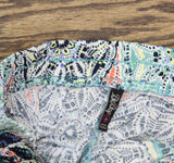 Be Bop Juniors Printed Smocked-Waist Soft Shorts JGCQ006630 Aqua Blue / Coral M