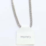 Calvin Klein Cuban Curb Chain Link Necklace Silver Gray