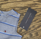 Tommy Hilfiger Baby Girls Striped Sleeveless Shirt Top Navy Blue 12M