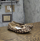 A New Day Womens Claire Knit Washable Ballet Flats Light Brown Animal 6.5M