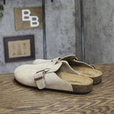Goodfellow & Co Oswald Suede Clogs with Buckle 94504662 Taupe Brown 9