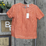 A New Day Women's Short Sleeve Eyelet Top 564828 Pink L