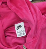 Nike Girls Velour Zip Up Hoodie 36N417G Fuchsia Pink 6X