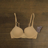 Auden Womens Luxe Stretch Comfort Wire Demi Bra 94266726 Pearl Tan Brown 32B