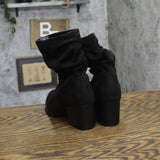 Style & Co Genoviaa Micro Suede Ruched Scrunch Booties 10019687600 Black 6M