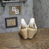 Style & Co. Siennaa Closed Toe Wedge Espadrilles Sandals Papyrus Brown 6.5M