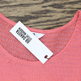 Bb Dakota Womens Sweet Flutterings Top Shirt Deep Lipstick Pink M