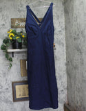 A New Day Sleeveless V-Neck Crisscross Open-Back Maxi Dress Navy Blue 2XL
