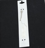 Crystale by L & J Flip Flop Pendant Crystal Anklet Silver Gray / Clear 8" + 1.5"
