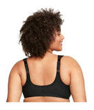 Glamorise Womens WonderWire Front-Closure Underwire Bra 1245 1245 Black 40B