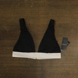Lauren Ralph Lauren Womens Banded Modern V-Neck Bikini Top Swim Black / White 12