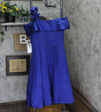 Alex Evenings Off the Shoulder Cap Sleeve Midi Dress Bright Royal Blue 12