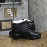 Easy Street Womens Faux Leather Booties Ankle Boots Damita DMITA Black 7N