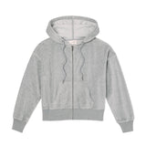 Universal Thread Womens Leisure Studio Velour Hoodie Sweatshirt 92090310 Gray L
