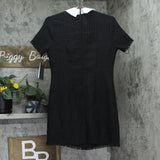 City Studios Juniors Short-Sleeve Boucle Shirt Dress Black / Ivory 5/6
