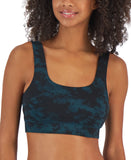 Jenni Womens Square-Neck Bralette 100156657 Tiedye Green L